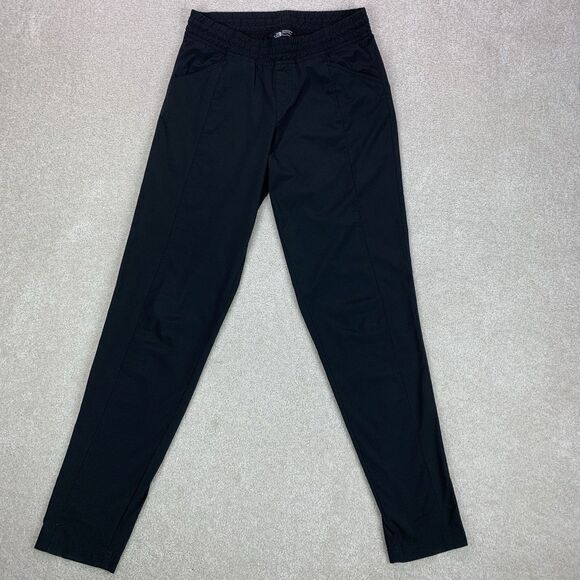 The North Face Lightweight Pants Black Stretch Fabric Slim Leg Outdoors Size 4 - Picture 1 of 15